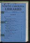 North Carolina Libraries, Vol. 34,  no. 3
